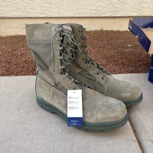 Bates DuraShocks Sage Green Steel Toe Air Force ABU Boots Size 10.5 M